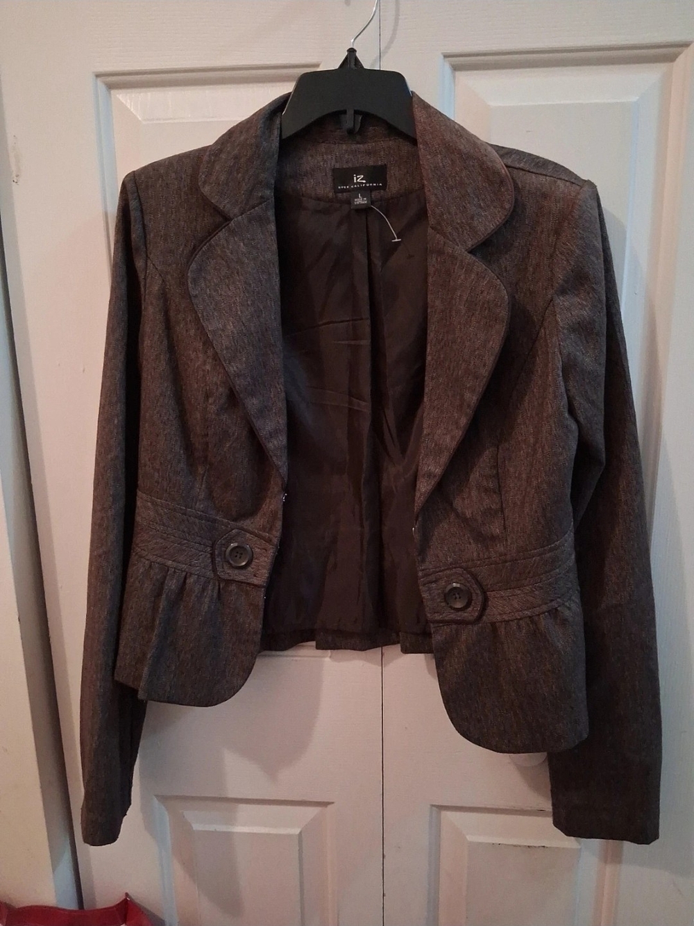 Heathered Brown Cropped Blazer